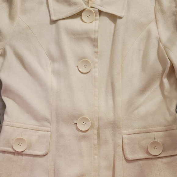 60's look Mod NWOT Winter White Tailored Jacket Looks Great On - Picture 4 of 6